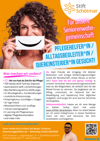 Pflegehelfer*in / Alltagsbegleiter*in / Quereinsteiger*in für unsere Seniorenwohngemeinschaft gesucht! 3